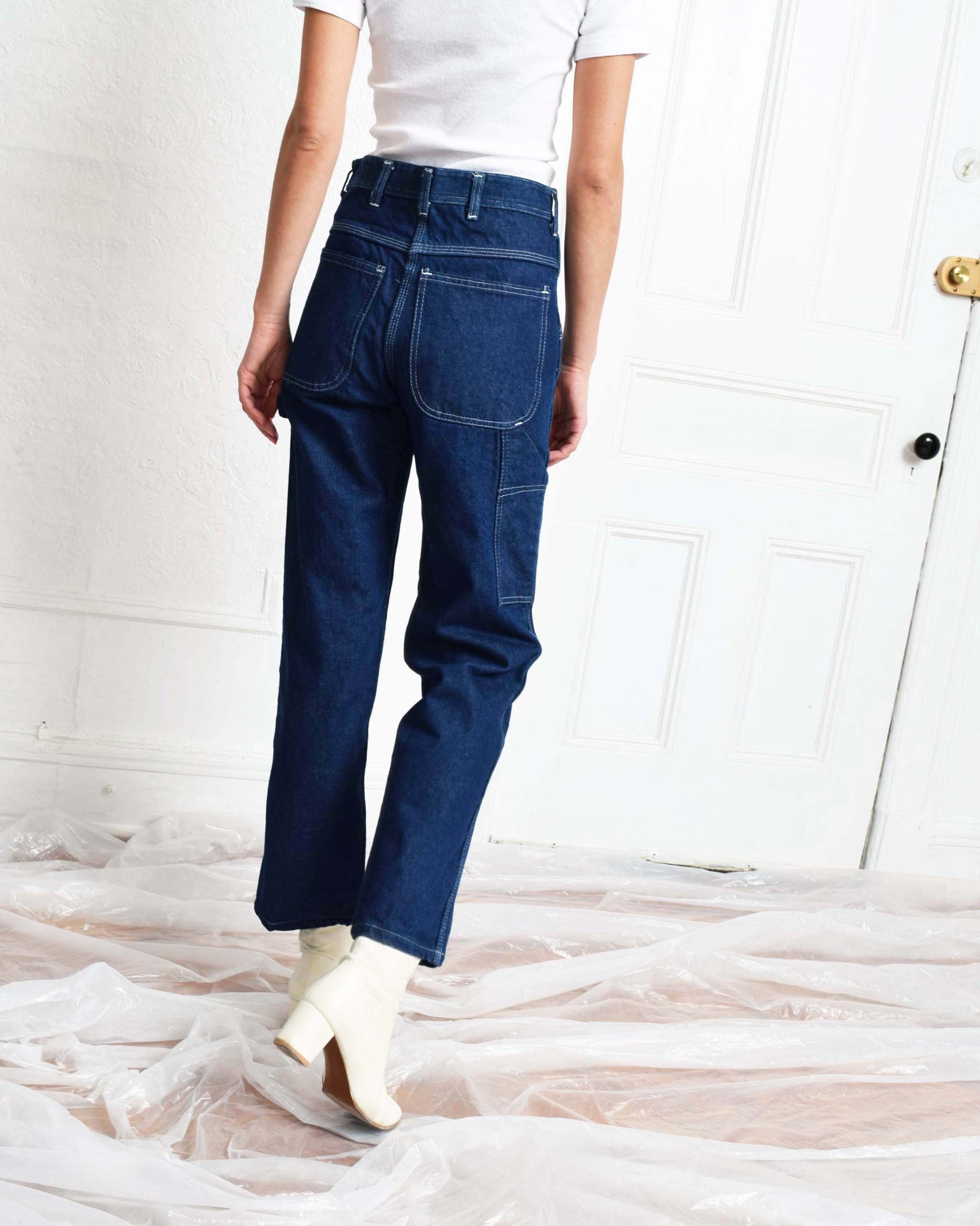 Vintage 1970s Carpenter Pants - Dark Wash