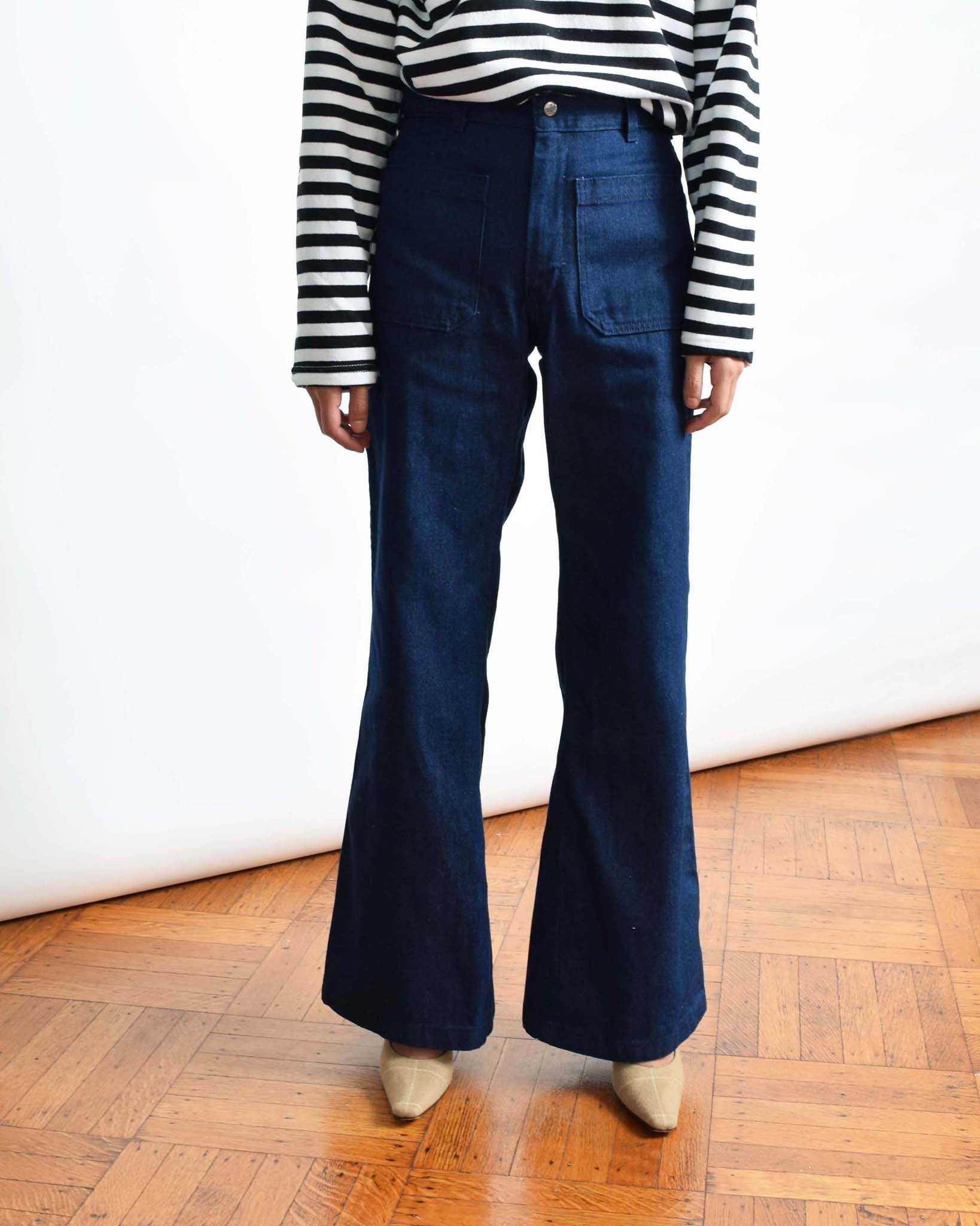 Vintage Dark Wash Seafarer Trousers