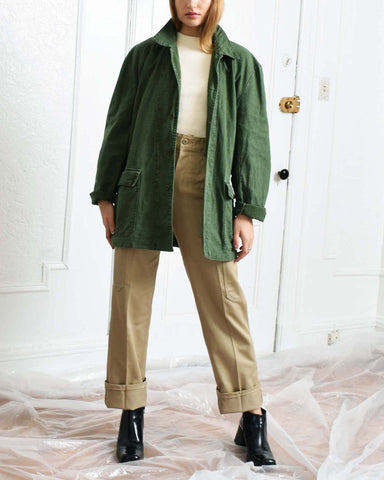 Vintage Army Green Chore Jacket