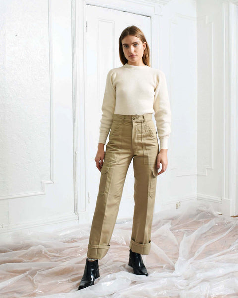 【OHOTORO】 Nylon Cargo Pants khaki nylon cargo pants - ohotoro