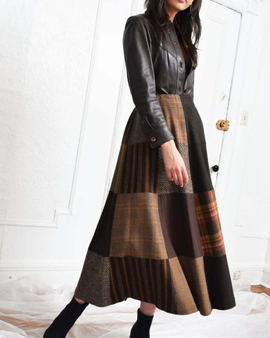 Vintage 1970s Patchwork Skirt