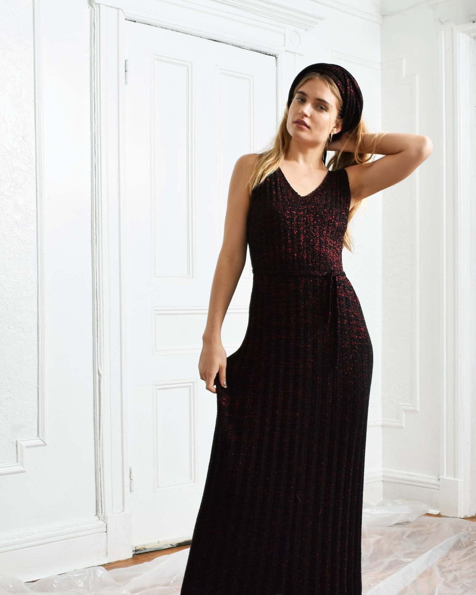Vintage Rib Knit Sweater Dress