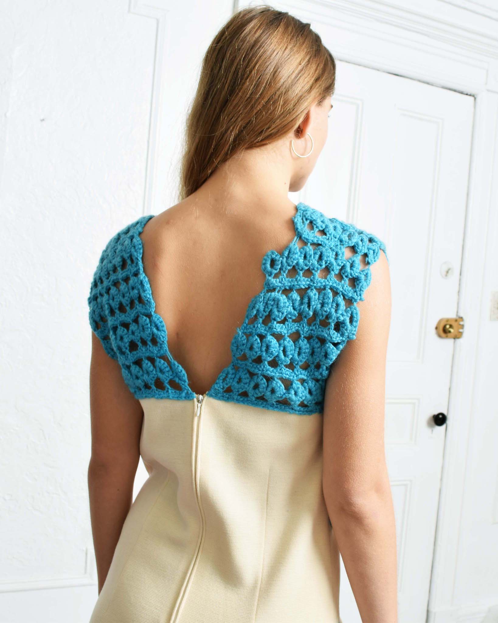 Vintage 1960s Crochet Shift Dress