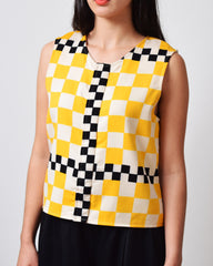 Vintage 1960s Yellow Taxi Top