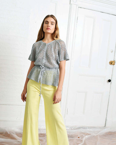 Vintage Grey Crochet Top