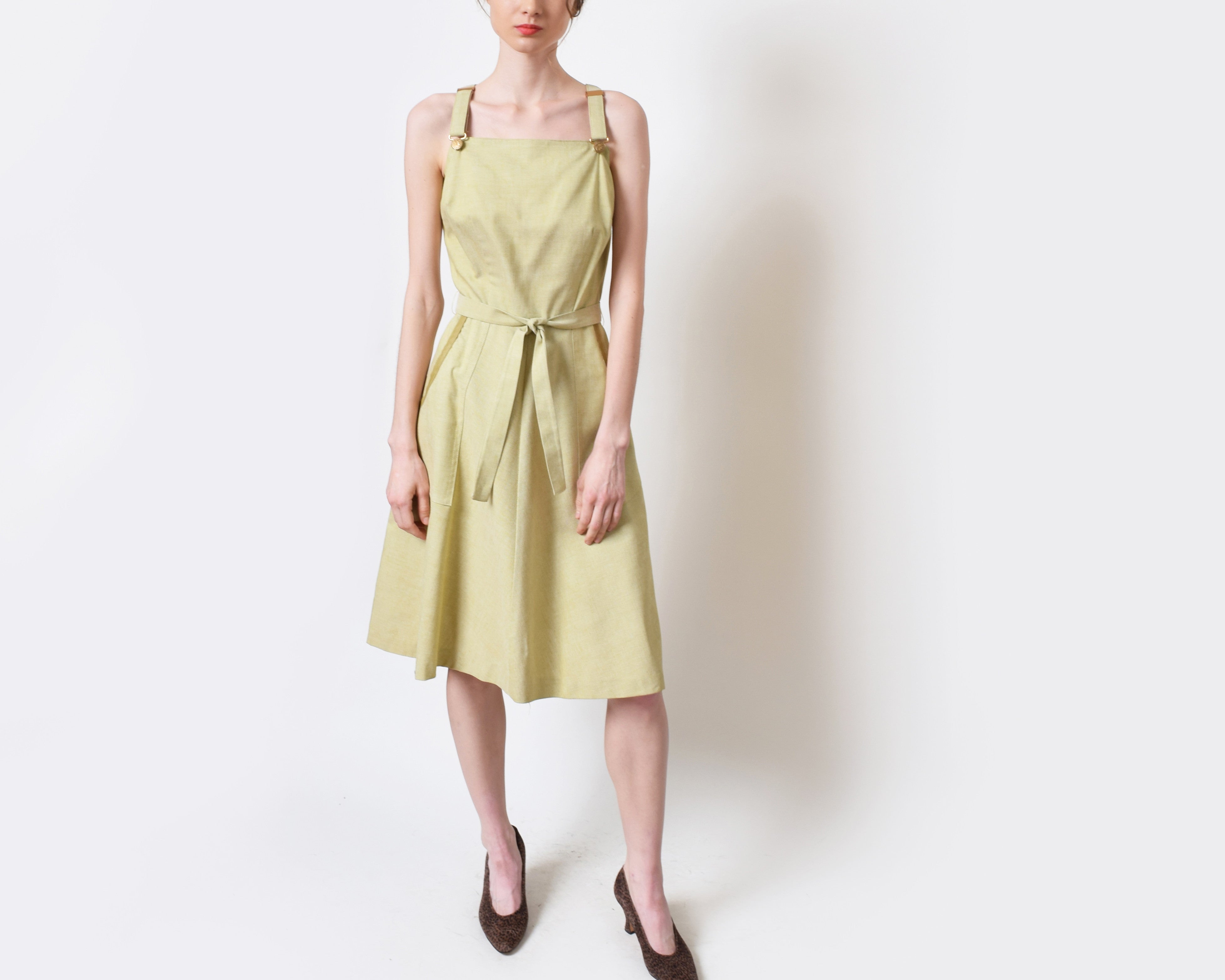 Vintage 1960s Linen Jumper Dress – NARRO - Main Image